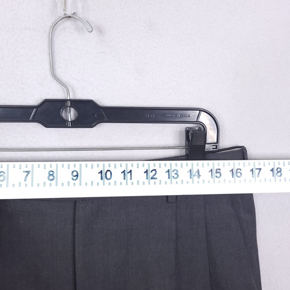 Zanella Vtg Wool Trousers Pants Mens Size 34  Pleated Cuffed Straight Leg - Picture 7 of 15